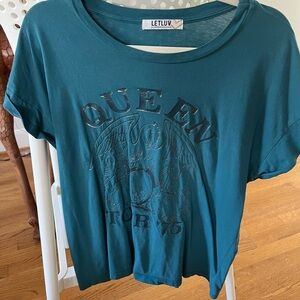QUEEN Teal Graphic Women's Top